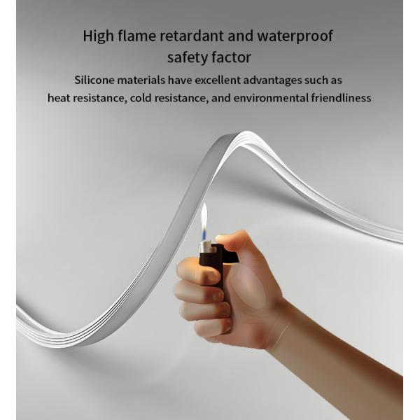 12*12mm White Silicone Cover For LED Strip Light Casing 5mm / 6mm Board Width