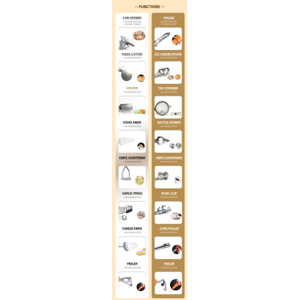 Kitchen Gadgets Stainless Steel Accessories for Daily and Sustainable Vegetables Tools