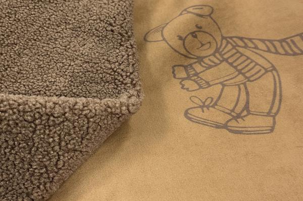 Brown bear 400gsm 160cm Bonded Fleece Fabric 100% PU Bonded Sherpa Fleece