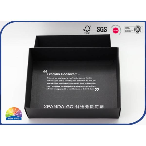 Одеяние & ботинки упаковывая черную коробку складчатости бумаги карты 350gsm