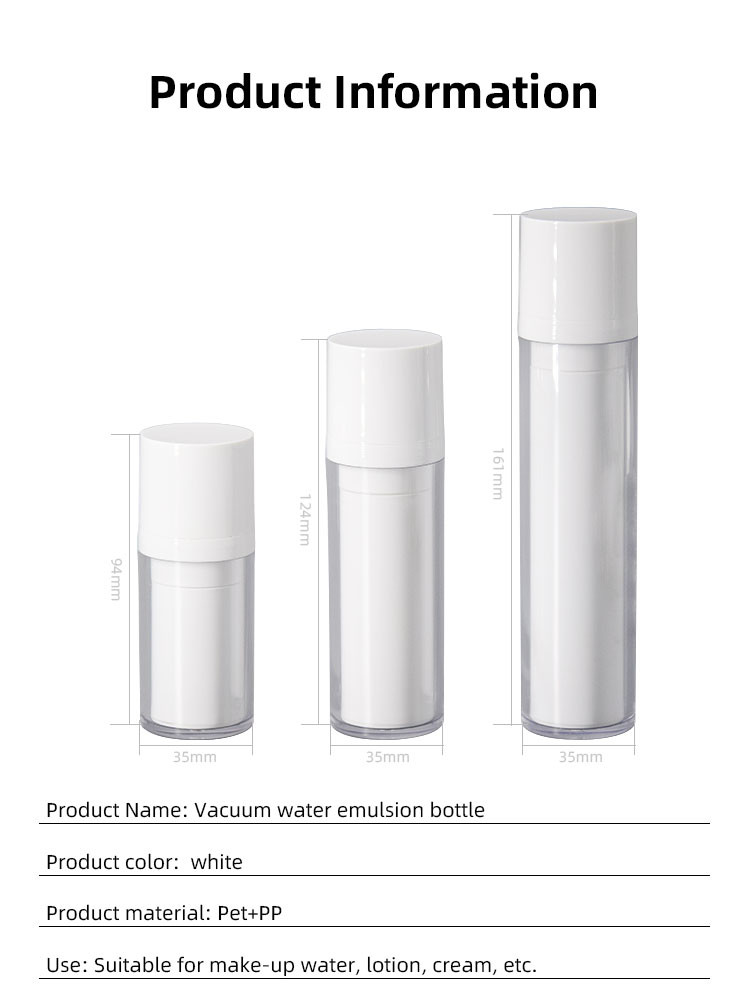 Бутылки отделяемое косметическое упаковывая 15ML 30ML 50ML UKA48 PMMA Refillable безвоздушные