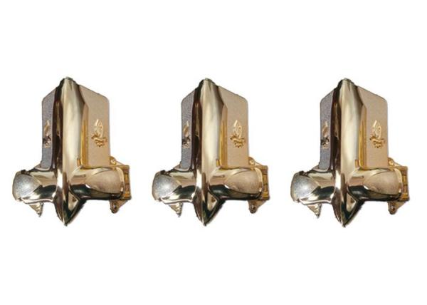 Plastic Injection Molding Coffin Accessories , Gold - Plating Funeral Accessories With Steel Bar