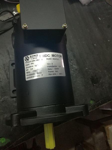 Moteur à aimants permanents 12 volts TENV moteur à aimants permanents 1/4HP 1750R NEMA 56C PMDC moteur à brosse