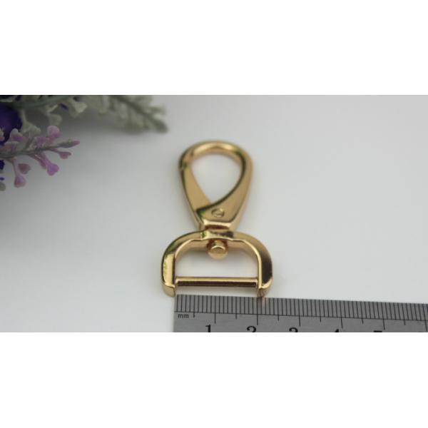 Durable nickel free 3 color zinc alloy metal 20 mm eye bolt d ring snap hook for handbag
