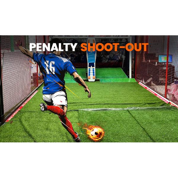 Commercial 4x8x3m Interactive Soccer Goal Game with High-strength Iron Frame for 1-4 Players
