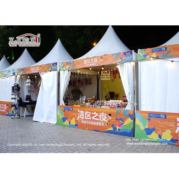 High Peak Roof Line White 5x5m Pagoda Tent For Temporary Exhibition