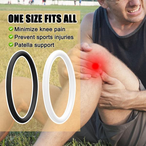 2pcs de silicona de tendón patellar de rodilla banda de rodilla para aliviar el dolor de rodilla banda de patella para baloncesto correr deportes respirable banda de apoyo de tendón patellar