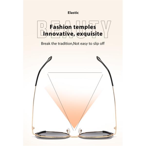 Предохранение от глаза рамки металла солнечных очков ацетата квадрата слишком большое поляризовыванное