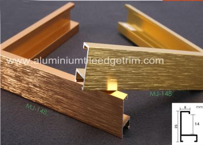 Light Weight Brushed Aluminium Picture Frames Gold Color Snap Application