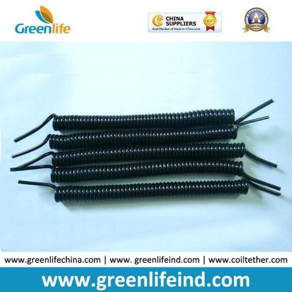 Top Quality PU Material Spring Stretchy Coil Strap Rope Black Colour