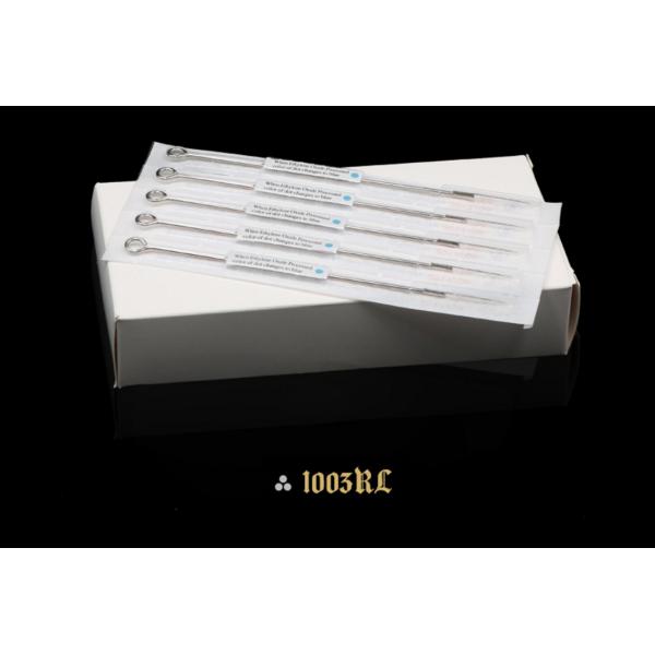 50 - Pack Single Tattoo Needles 1RL Round Liner 1003RL , Individual Pack With Sterilization Indicator