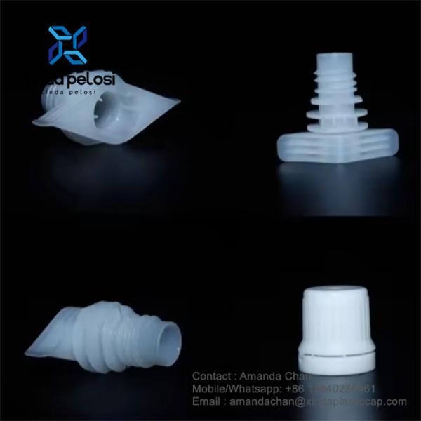 Customized Plastic Liquid Pouch Spout Cap Pour Spout With Caps For Food Package
