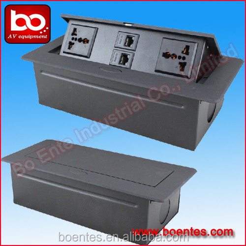 Guangzhou Office Desk Socket Box/Table pop up box/hidden power plug socket