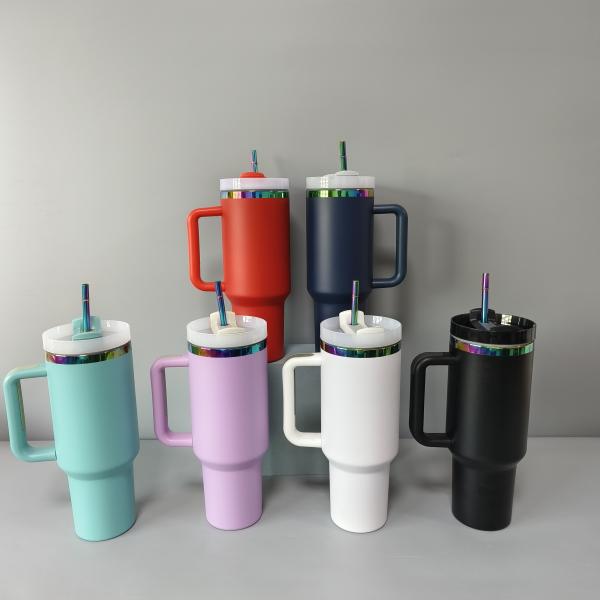 40 унций голографическая радужная покрытая тумблер изолированная путевая чашка OEM ODM