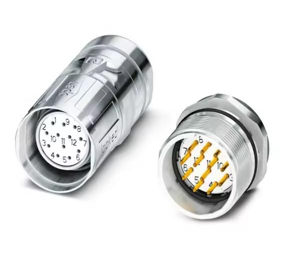 Siemens IP67 Waterproof Male Female 12 Pin M23 Circular Connector Etype Ptype