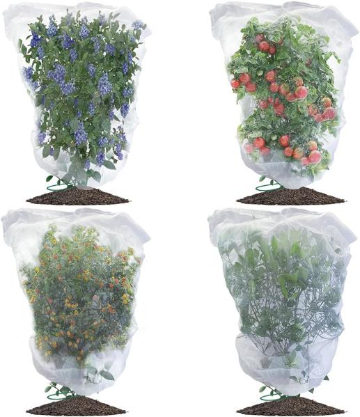 Plant Freeze Protection Covers 32 x 47 Inch Winter Shrub Cover Tree Frost Blanket Drawstring Winter Frost Prote