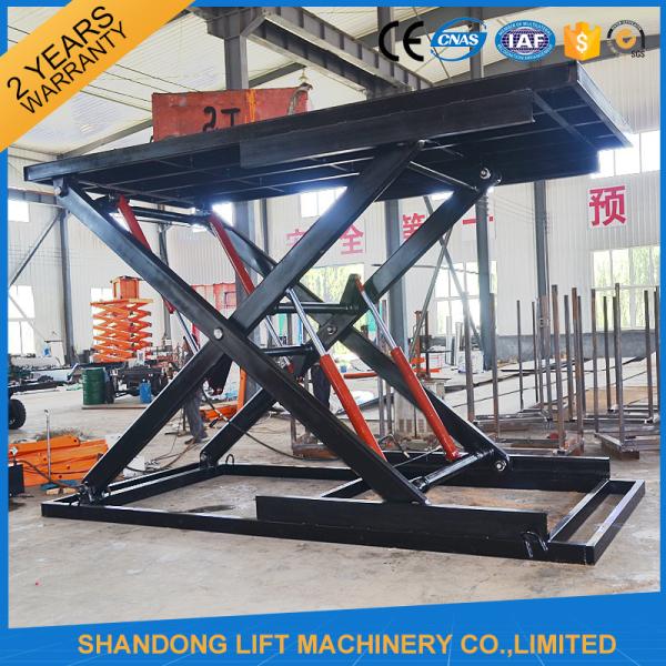 Adjustable Hydraulic Stationary Warehouse Mechanical Scissor Lift , Hydraulic Scissor Lift