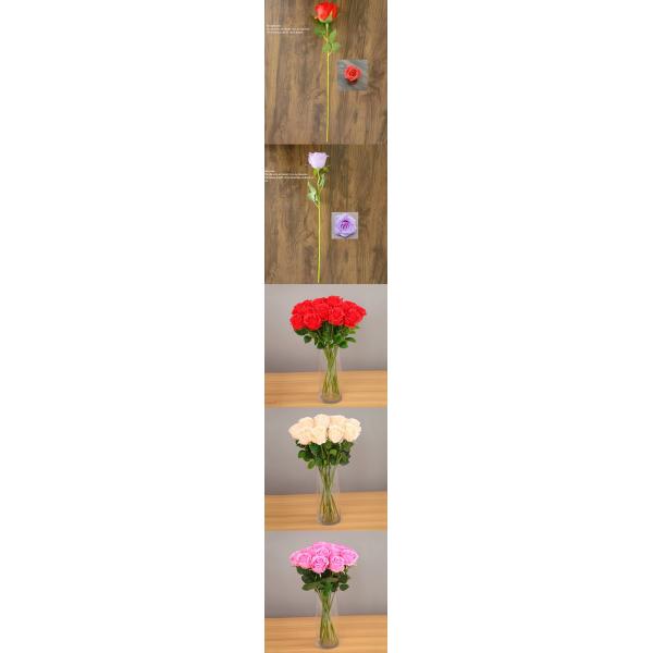 Eco-friendly 9-Head Artificial Dusty Rose Silk Flower Wall for Wedding and Christmas