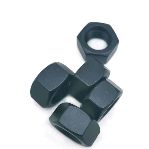 Stainless Steel Ss304 Low Profile Hex Nut Black PTFE Coated For Industry