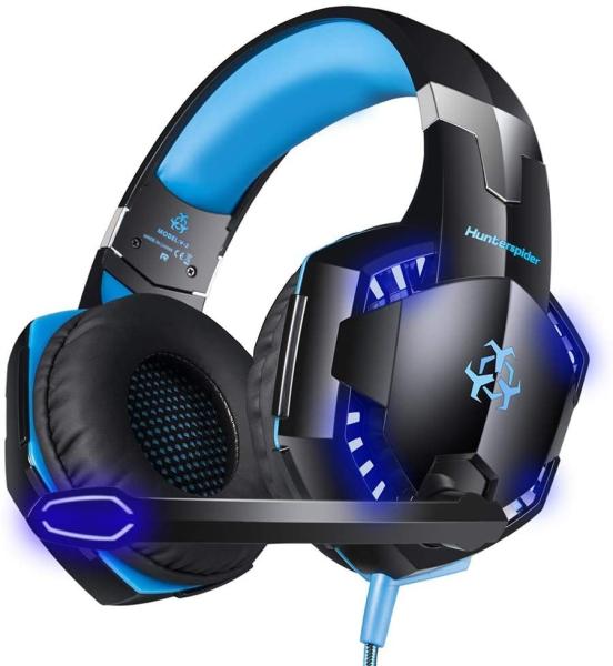 Hunterspider V2 3.5mm Gaming Headset with Mic Stereo USB LED Headphones for PS4 XBOX One PC Laptop Mac
