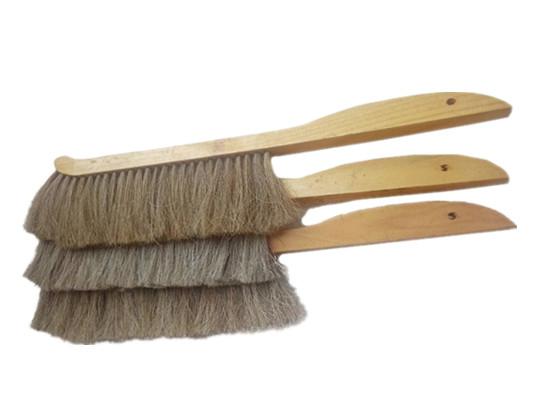 Vente en vente à chaud à deux rangées de poils de cheval, brosse d'abeille, poignée en bois pour apiculteurs