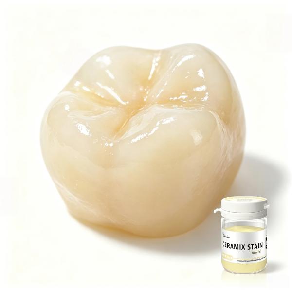 20 Types Dental Stain and Glaze Featuring Variable Opacity Options Compatible with Various Dental Ceramics Enhancing Restoration Aesthetics