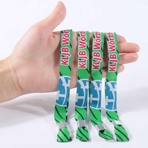 OEM Fashionable Woven Wrist Bands Custom Logo Textile Wristband