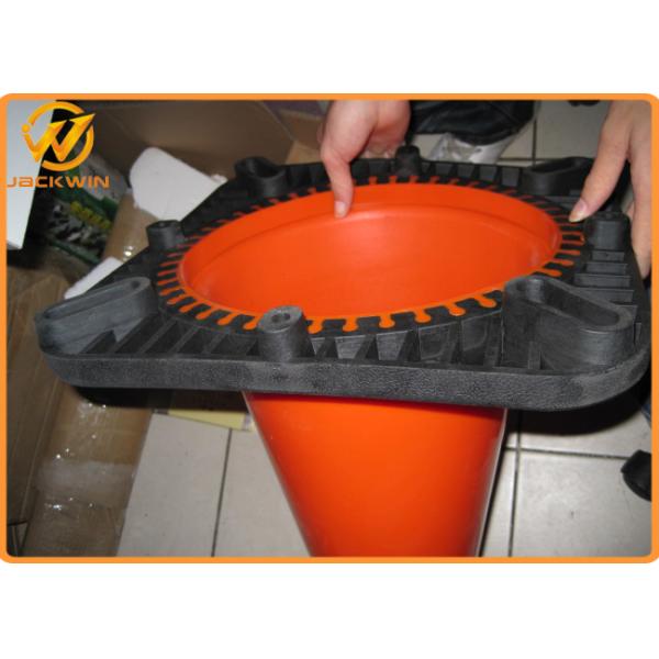 Orange PVC Traffic Safety Cones With Heavy Duty Rubber Base 75cm Height