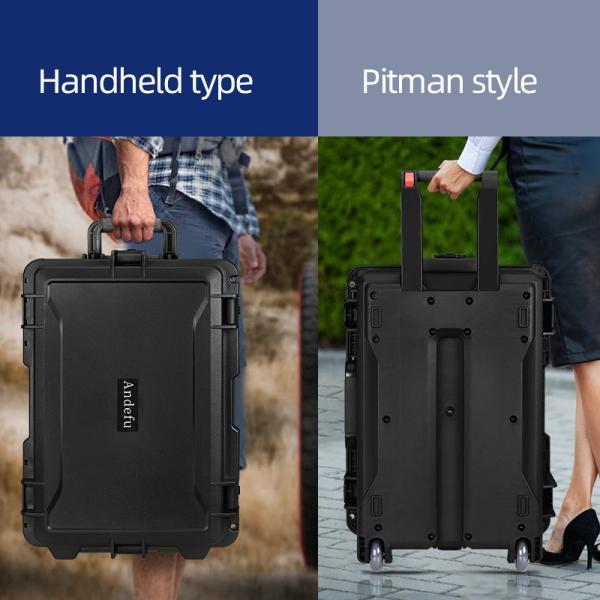 EM-5236 Plastique imperméable à l'eau Ip67 Equipement de transport de boîte à outils en plastique à coque dure avec fonction imperméable à l'eau
