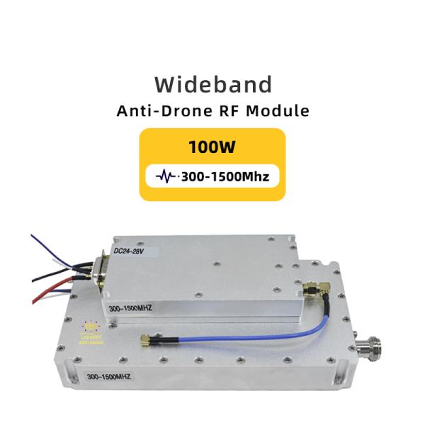 Module anti-UAV LoRa Gan 100W 300-1500MHz Anti-portabilité FPV Strike pour DJI Amplificateur de puissance RF avec circulateur