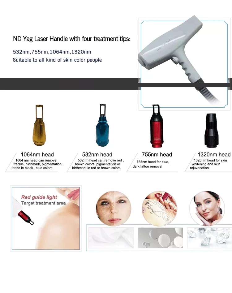Dual Handles 808nm Diode Laser Hair Removal and Picosecond Laser Tattoo Removal Machine 2in1
