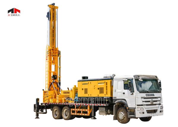 300m Water Borehole Drilling Machine , Truck Mounted Water Well Digging Equipment