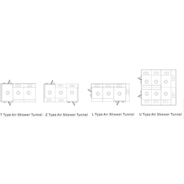Intelligent Air Shower Channel In Clean Room , Wind Spreed 25-30m/S