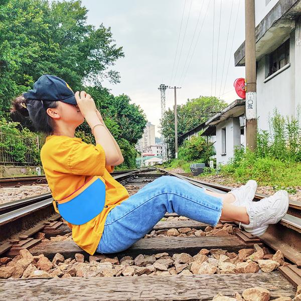 Bolso de cintura de cintura de mujer de nylon de 420D 11X2.3X4.3 pulgadas