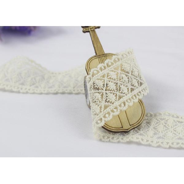 Отделка шнурка Эко дружелюбная вышитая с нейлоном Тюль шнурка хлопка для платья