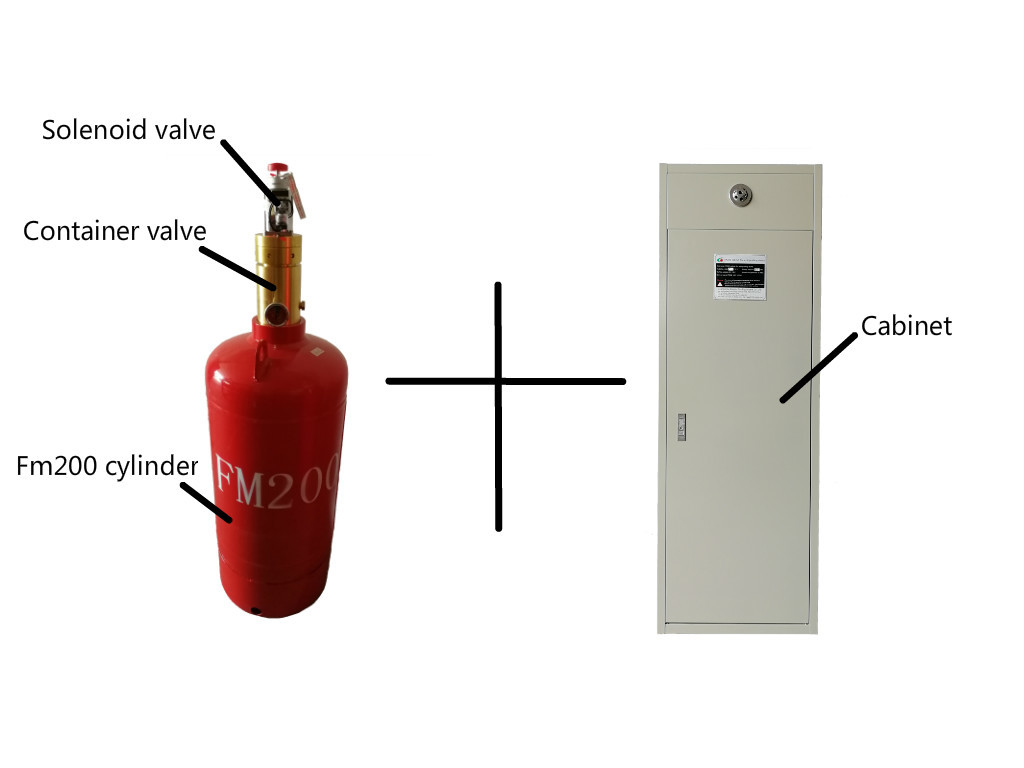 Красный 100L Hfc227ea FM200 Шкафная система Фабрика Прямая гарантия качества Лучшая цена