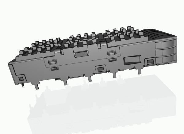 TE 1888631-1 QSFP+ Cage with Heat Sink Internal/External EMI Springs