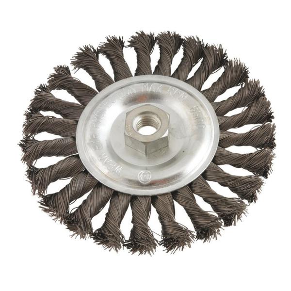 Customized Polishing Wheel Brushes , Rust Cleaning Twist Knot Wire Brush