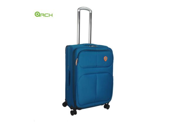 1680D Imitation Nylon Suitcase Soft Sided Luggage with One Front Pocket and Skate Wheels