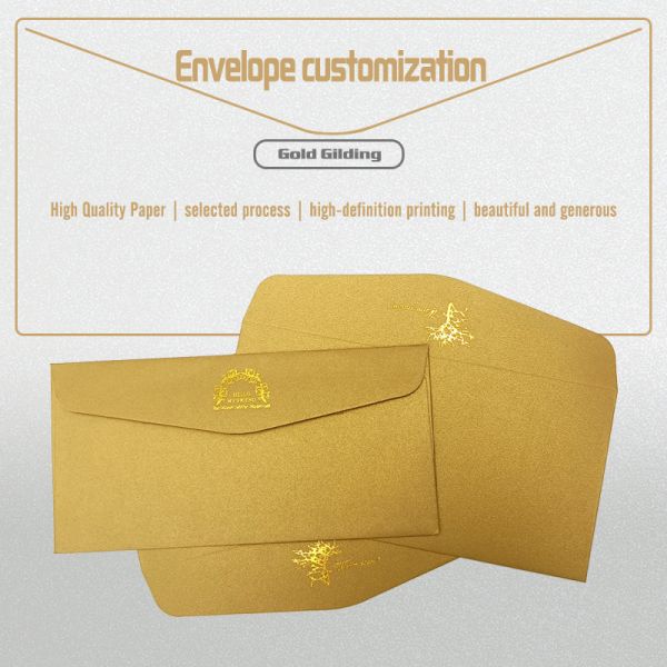 Printing Mini Kraft Paper Envelopes Gold For Packaging Mailing