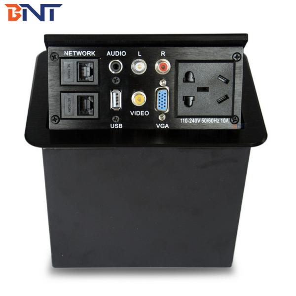 Aluminum Brushed Desk Multiple Socket with RJ45 For Meeting Table