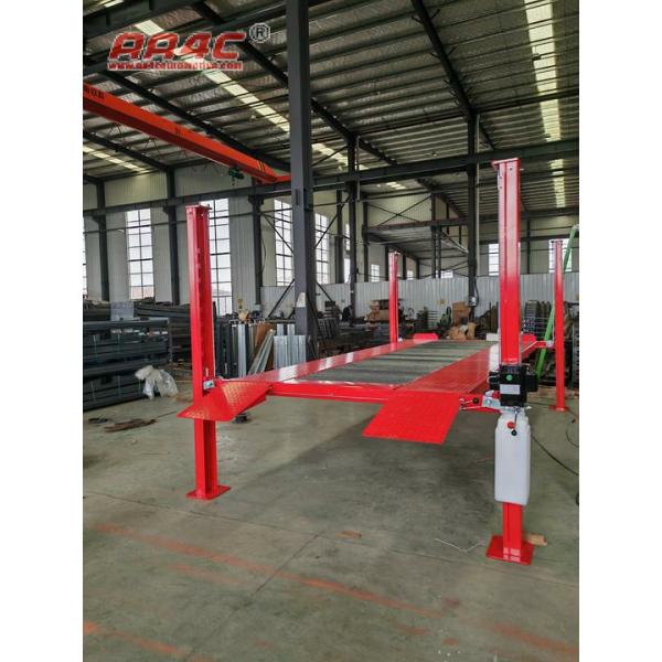 AA4C Elevador de estacionamiento de 4 postes para automóviles, sistema de almacenamiento automático para estacionamiento de vehículos para 2 coches, 2 m de altura, capacidad de 3.5T