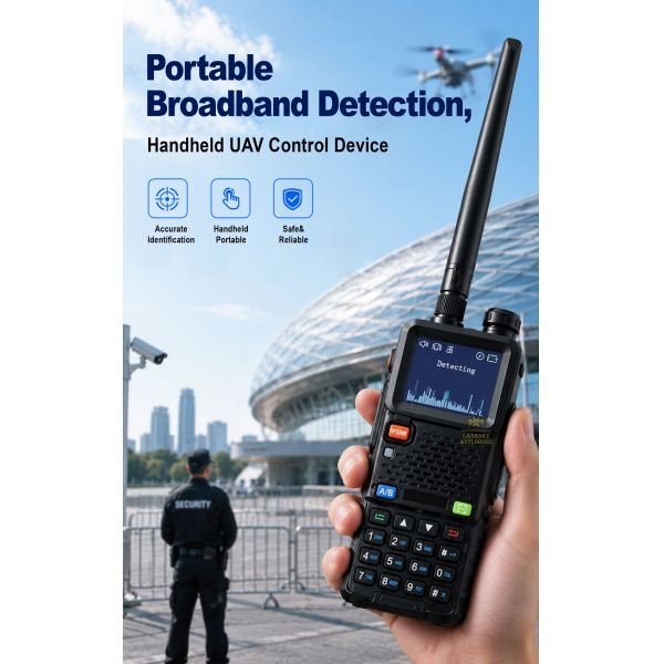 Lightweight 300-6200MHz 1.5KM Handheld UAV Detector LDKW06 | Portable Sensing Equipment