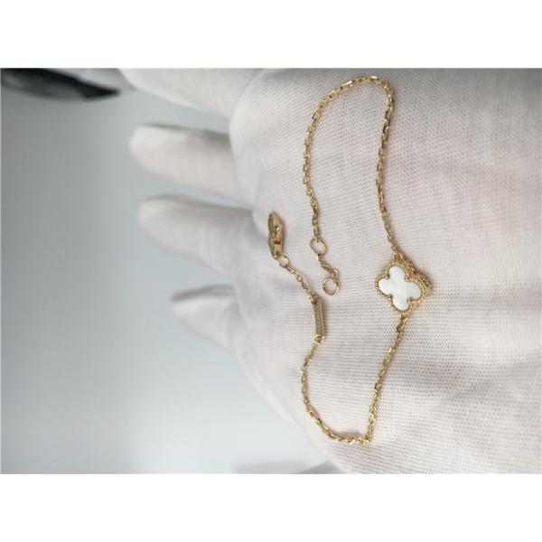 Van Cleef Arpels Sweet Alhambra bracelet 18k yellow gold with white mother-of-pearl