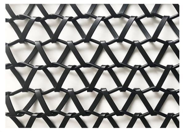 316l Stainless Steel Architectural Woven Mesh Metal Spiral For Exterior Facades