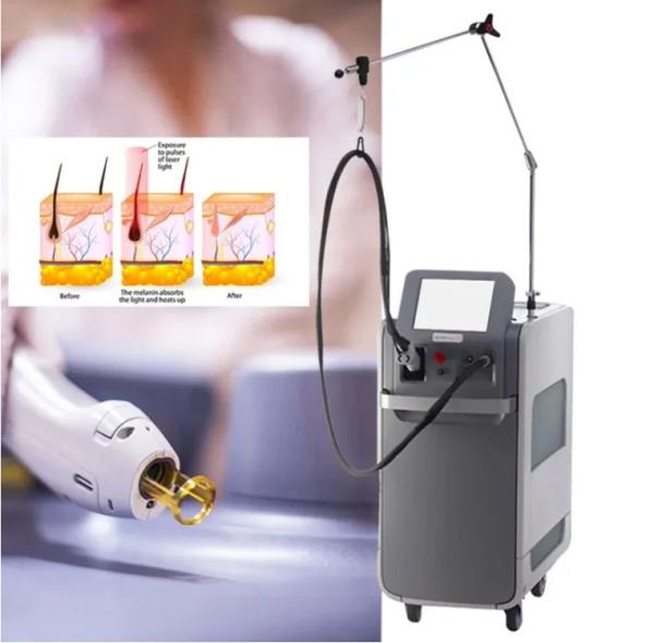 755nm Alexandrite Laser Hair Removal Machine Stationary Style For Commercial