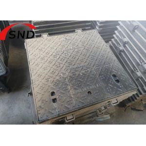 Square Ductile Iron Manhole Cover C250 with Single Seal Compliant with DIN EN124