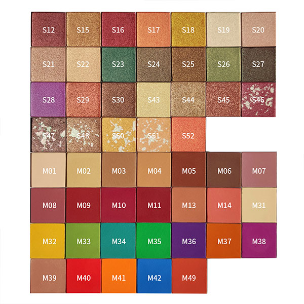 Private Label High Pigment Waterproof Single Eyeshadow 52 Colors Vegan Eyeshadow