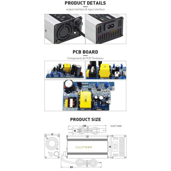 заряжатель автомобильного аккумулятора Lifepo4 120W 48V 2A всеобщий портативный сильный
