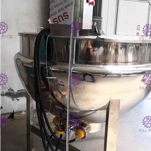 SUS304 3 Layer Steam Double Jacketed Kettle With Agitator 200L